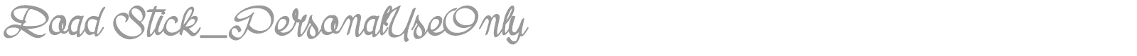 Road Stick font preview